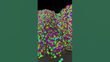 40,000 blocks rigid body physics destruction #satisfying #viral #blender3d #b3d #3danimation