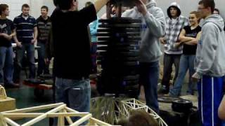 Balsa Wood Bridge Holds 795 Lbs - NEW WORLD RECORD GIHS - Tech Wars 2011 - NCCC