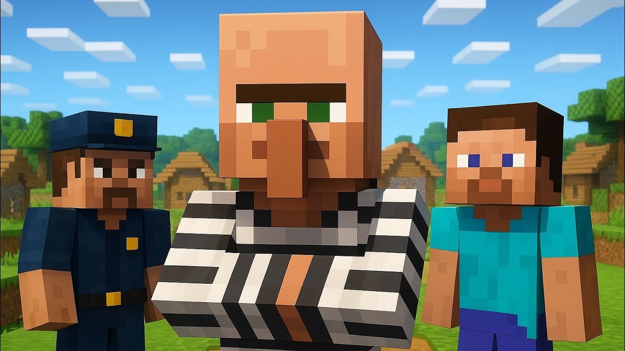 ЭТОТ ЖИТЕЛЬ СБЕЖАЛ ИЗ ТЮРЬМЫ И ХОТЕЛ СПРЯТАТЬСЯ ОТ ПОЛИЦЕЙСКИХ! Майнкрафт TimPlayz