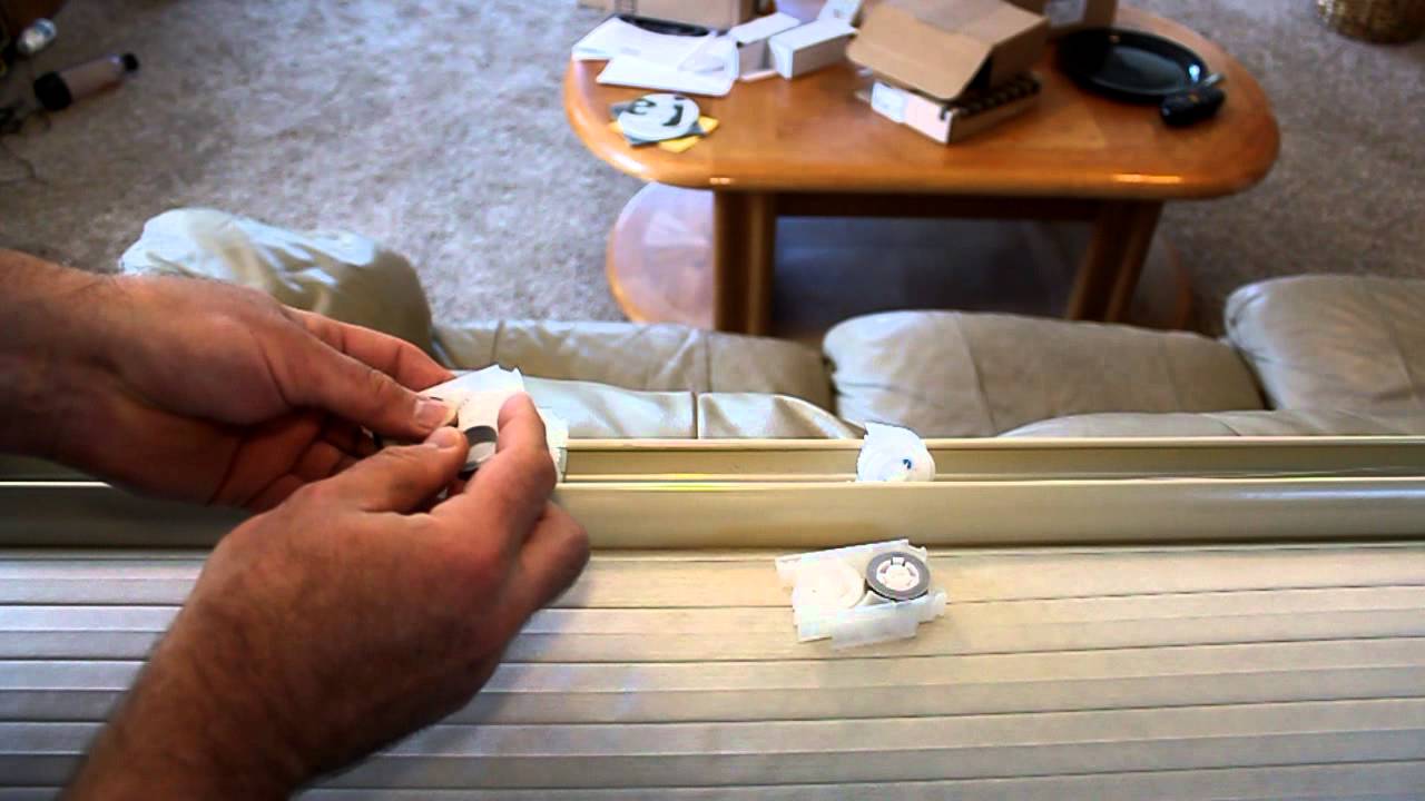 How To Fix Cordless Blinds Repairing Levelor cordless cellular shades - YouTube