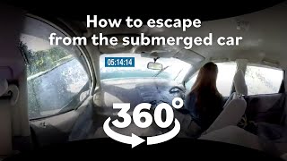 360-degree video! Escaping the submerged car [How to]