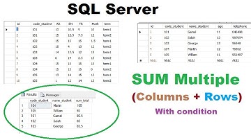 How to query to Sum Multiple columns and Multiple Rows with condition to Get total in SQL Server