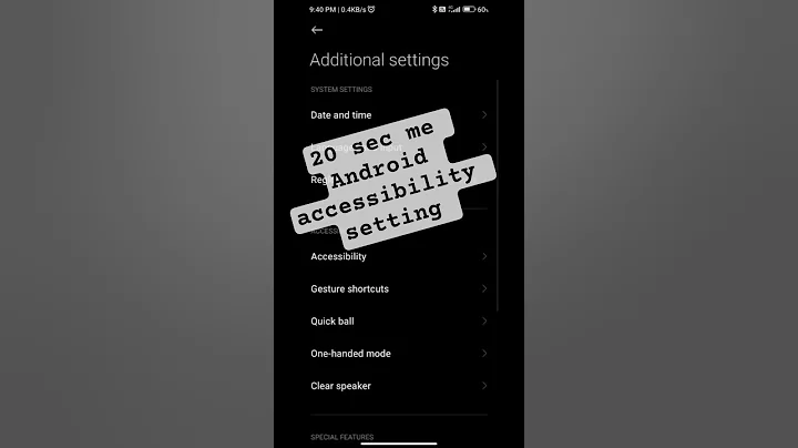 Android Accessibility Settings Explained in 20 Seconds!" #shortsfeed #shorts #youtubeshorts #tricks