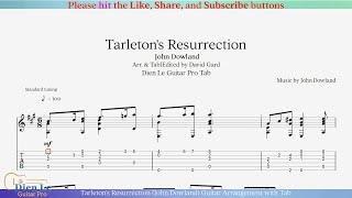Tarleton's Resurrection (John Dowland) Guitar Arrangement with Tab