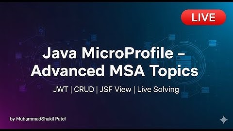 Java MicroProfile Advanced | MSA with JWT, CRUD & JSF | Live Coding