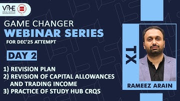 TX U Day 2 | Revision Plan, Capital Allowances, Trading Income & Study Hub CRQs | Dec