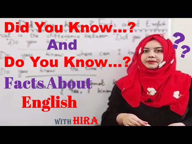 COBA BAHASA INGGRIS: Vocabulary : Did You Know vs Do You Know