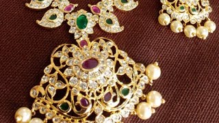 Cz Long Mango Haram With Earrings Buy Online Bhanuhari Collection9652553380