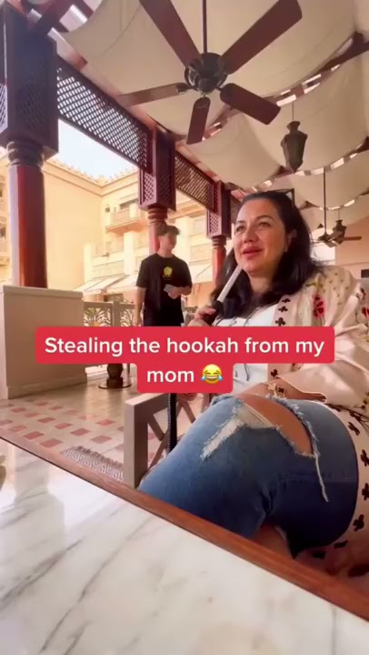 Stealing the hookah from Arab mom 😂