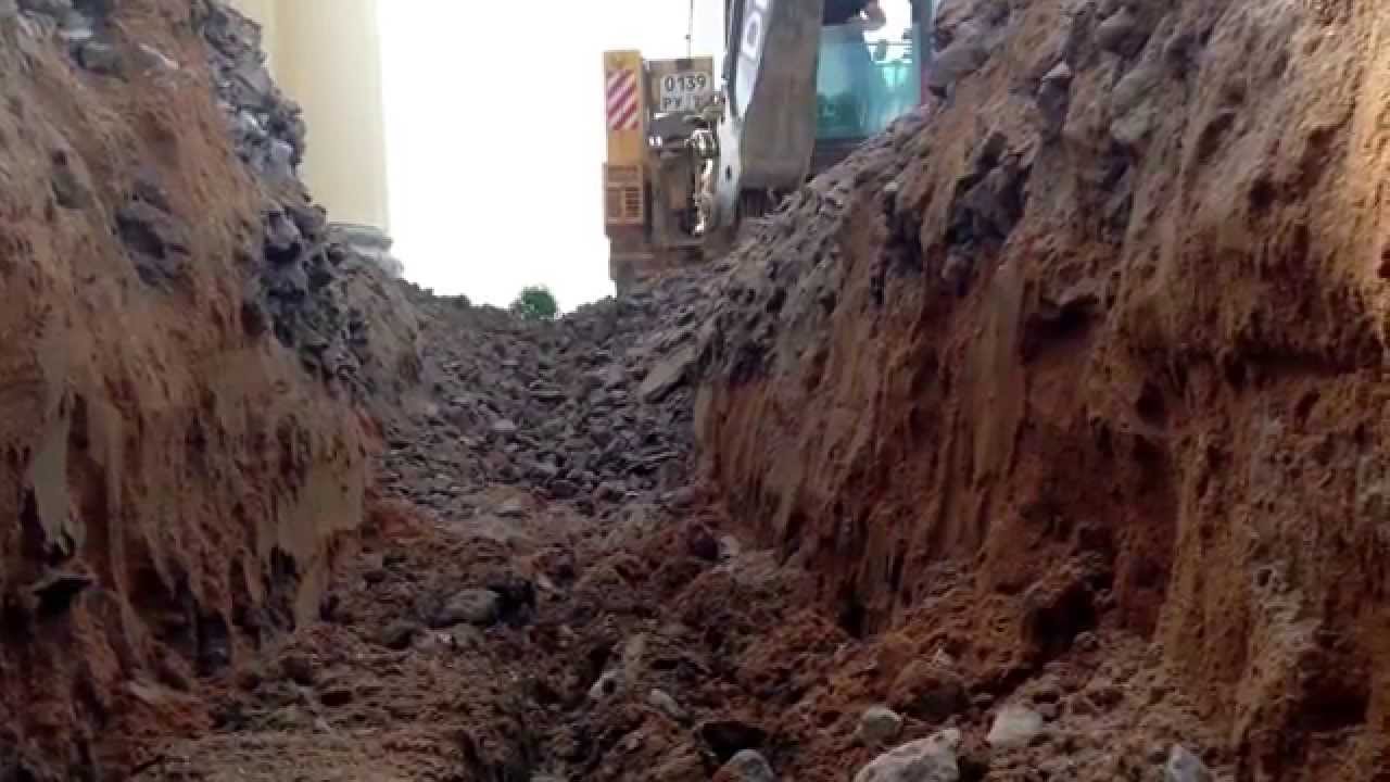 Рытье траншеи - YouTube