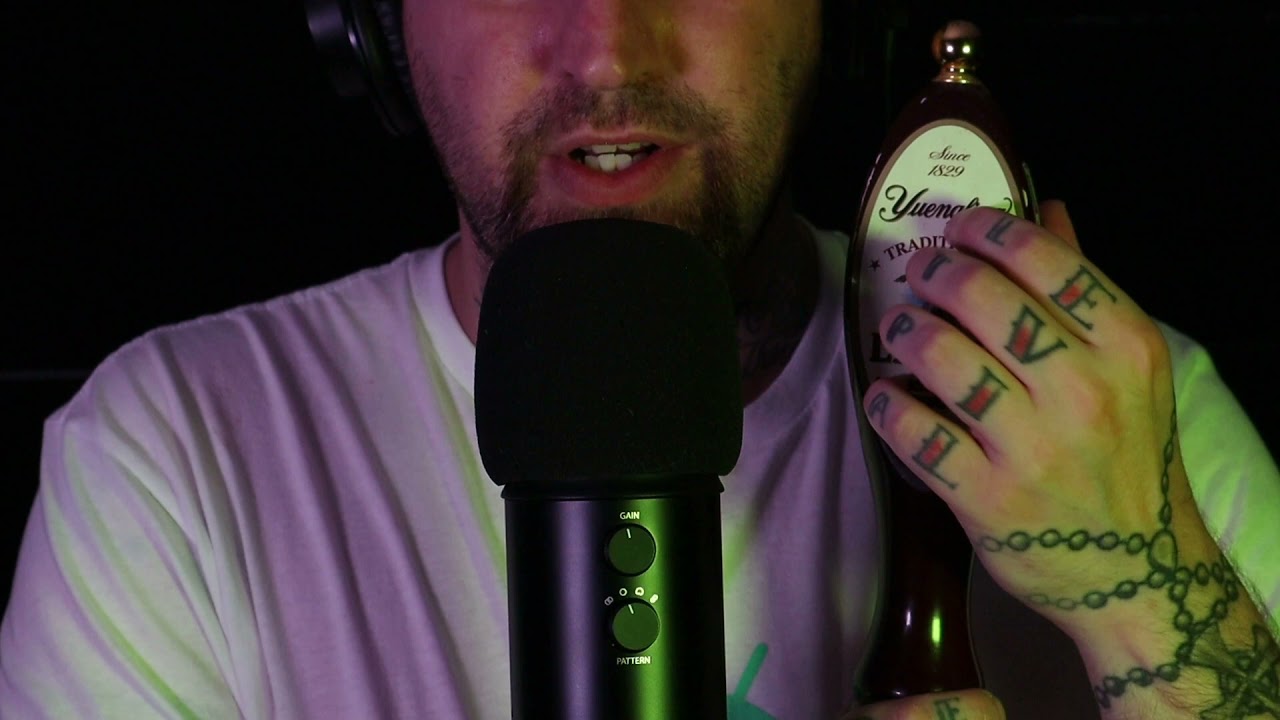 ASMR MANCAVE DECORATIONS. METAL SIGN. WOODEN BEER TAPS. SOME WHISPER AND TAPPING 