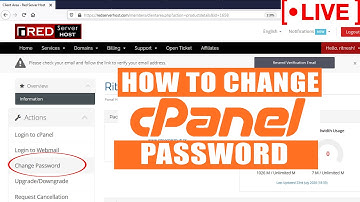 [🔴LIVE] How to change cPanel password from Redserverhost Client area?