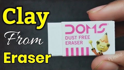 how to make clay from eraser at home / 1 ingredient clay / clay from eraser