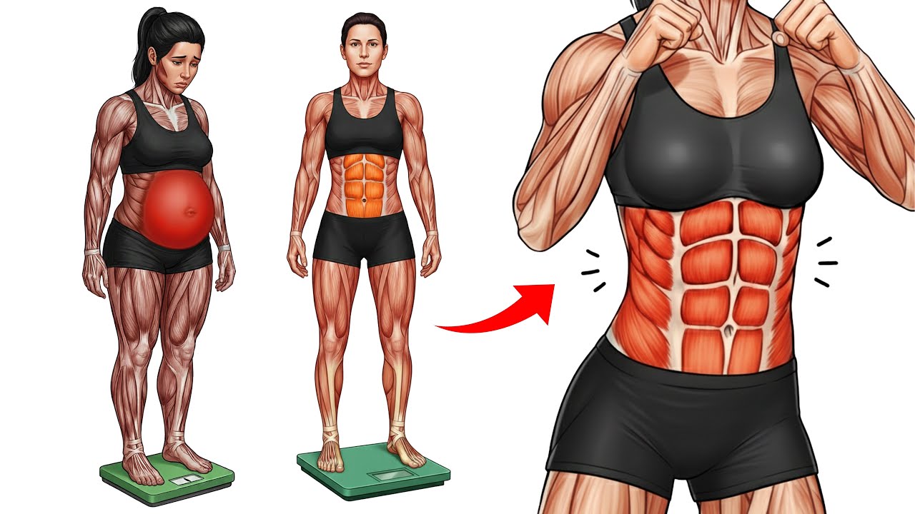 10-минутная тренировка для сжигания жира на животе | Без оборудования и без повторений