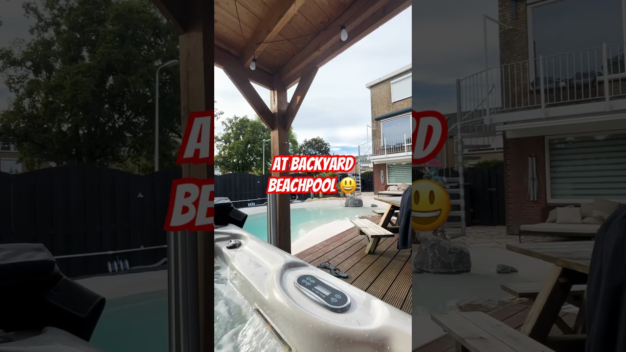 Jacuzzi time at Backyard beachpool, 