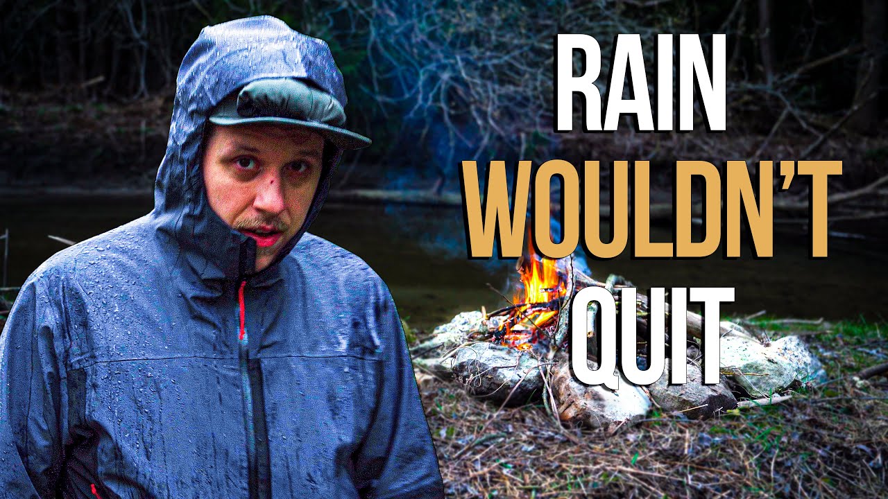 Camping Overnight in Cold Rain for Trout