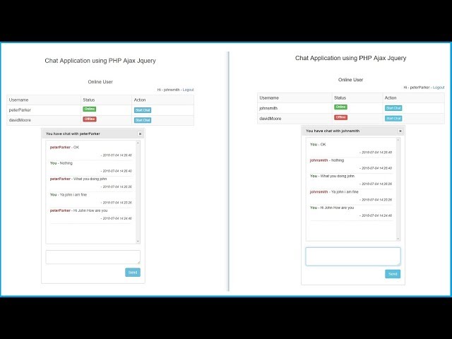 Real Time Chat Message - Chat Application using PHP Ajax Jquery - 7