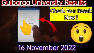 Gulbarga University Result Announced 16 November 2022 BSC BCA BBA BBM Course details in kannada CBCS