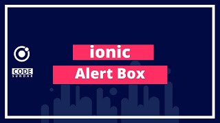 How to display Alert & Read Inputs | Ionic Tutorial | codesundar