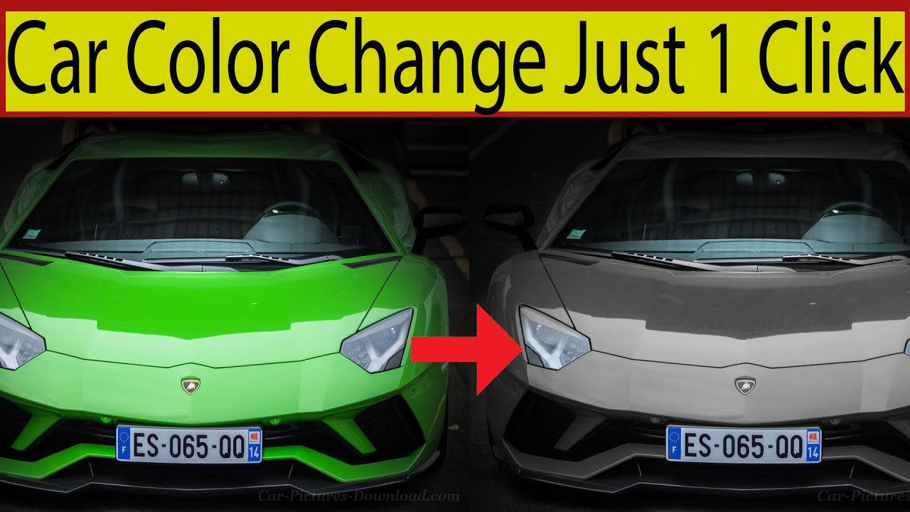 Car Color Change just 1 click - YouTube