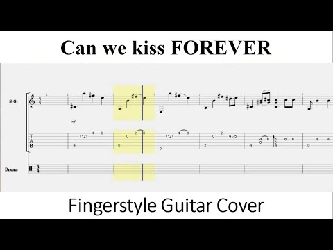 (tab)-can-we-kiss-forever---kina-ft.-adriana-proenza---fingerstyle-tab-playthrough