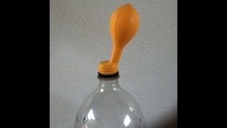 How to do the Self Inflating Balloon Trick - Simple Science Experiment - Uses a Cold Bottle