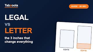 Legal vs Letter Size Paper — The Whole Difference in 80 Seconds
