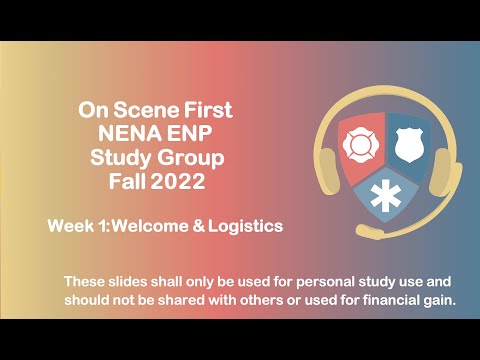 Fall 2022 ENP SG Week 1 ENP SG Welcome and Logistics