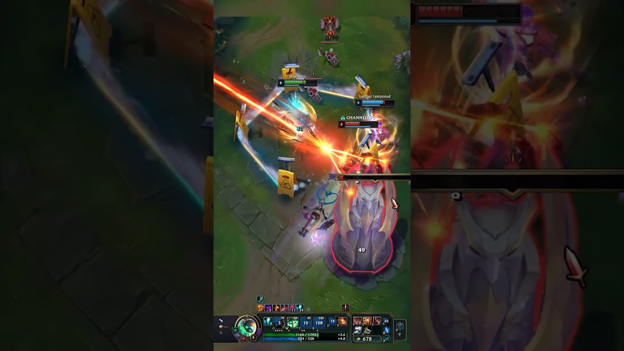 Треш и Самира против Джинкс и Вел'Коза | Отличный крюк и великолепный прыжок под башню! 