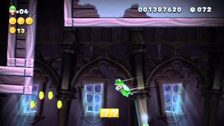New Super Luigi U (Wii U) - Meringue Clouds-Ghost House Walkthrough (1-Player)