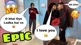 KISS  PRANK ON MY SISTER || Bhut galat hogya ? || Epic Reaction || Gone Wrong || Aj Toh hum gye