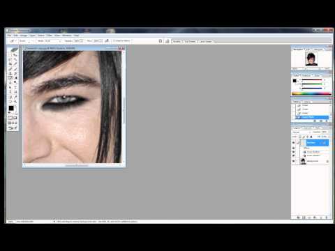 Como aplicar Eyeliner no Photoshop !! Adam Lambert