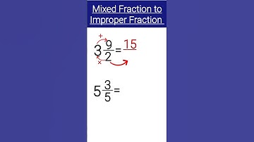 🤯💯 Convert Mixed Number Into Improper Fraction #shorts #convert #improperfractions #fraction