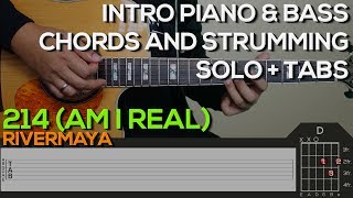 Video thumbnail of "Rivermaya - 214 Guitar Tutorial [INTRO PIANO & BASS, CHORDS AND STRUMMING + TABS]"
