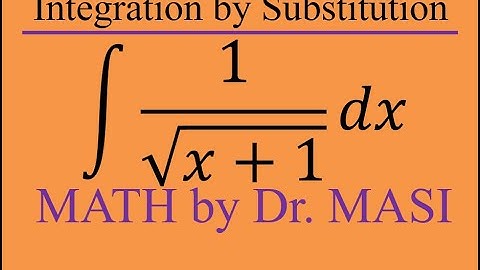 What is the Integral of 1/sqrt(x+1), Substitution Integration, Indefinite Integrate, Calculus
