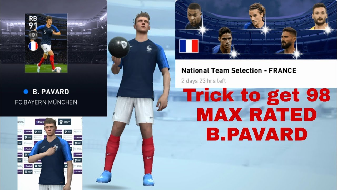 TRICK TO GET B.PAVARD IN FRANCE NATIONAL TEAM SELECTION | PES 2020 MOBILE