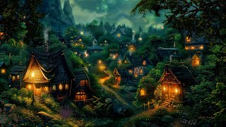 Quiet medieval village at night  Crickets, owls, soothing nature sounds: Promote Restful Sleep