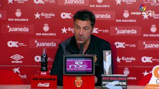 Rueda de prensa de Javier Olaizola tras el RCD Mallorca vs Rayo Vallecano (2-1)