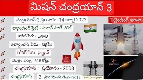 chandrayan-3 bits in telugu | currentaffairsin telugu | science and technology bits #group2 #dsc