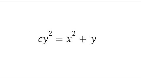 [Tagalog] ELIMINATION OF ARBITRARY CONSTANTS #04 |  cy^2=x^2+y