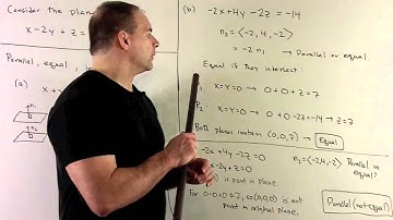 Planes:  Parallel, Equal, or Intersecting?