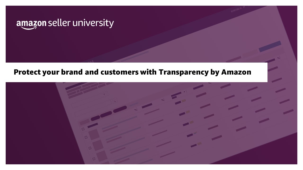Protect your brand and customers with Transparency by Amazon - YouTube
