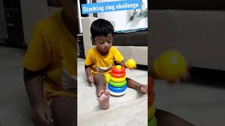 baby perfection 😍in Stacking ring challenge #shorts #play #game