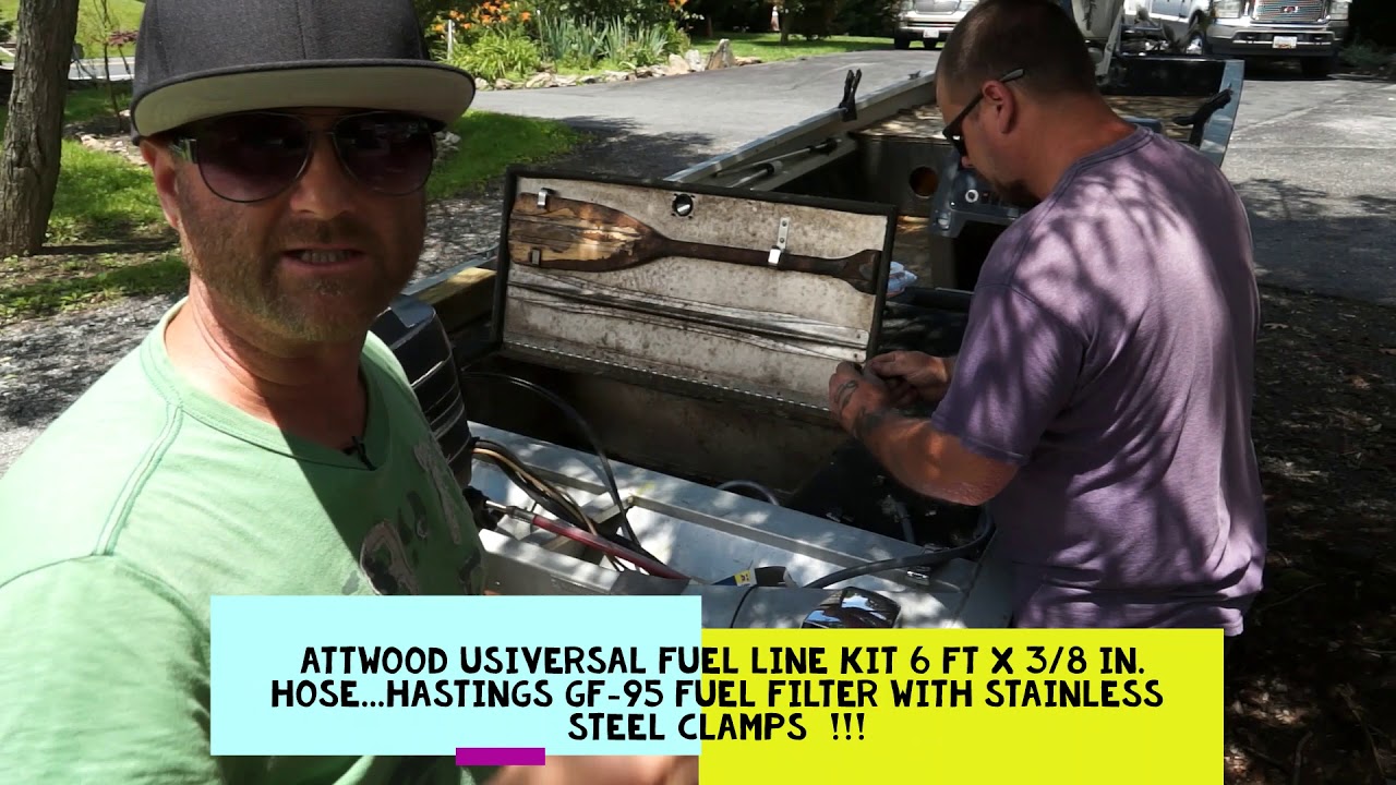 BOAT FUEL LINE AND FUEL FILTER REPAIR YouTube