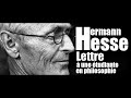Hermann Hesse ★ Lettre à une étudiante en philosophie / 1930