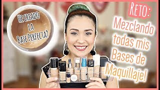 Retro Mezclando todas mis Bases de Maquillaje - Creando la Base Perfecta?