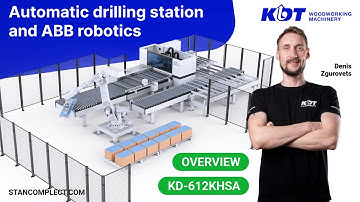 Efficiency and precision: KDT KD-612KHSZA automatic drilling station and ABB robotics.