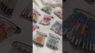 Safety pin key chain #keychain #beadwork