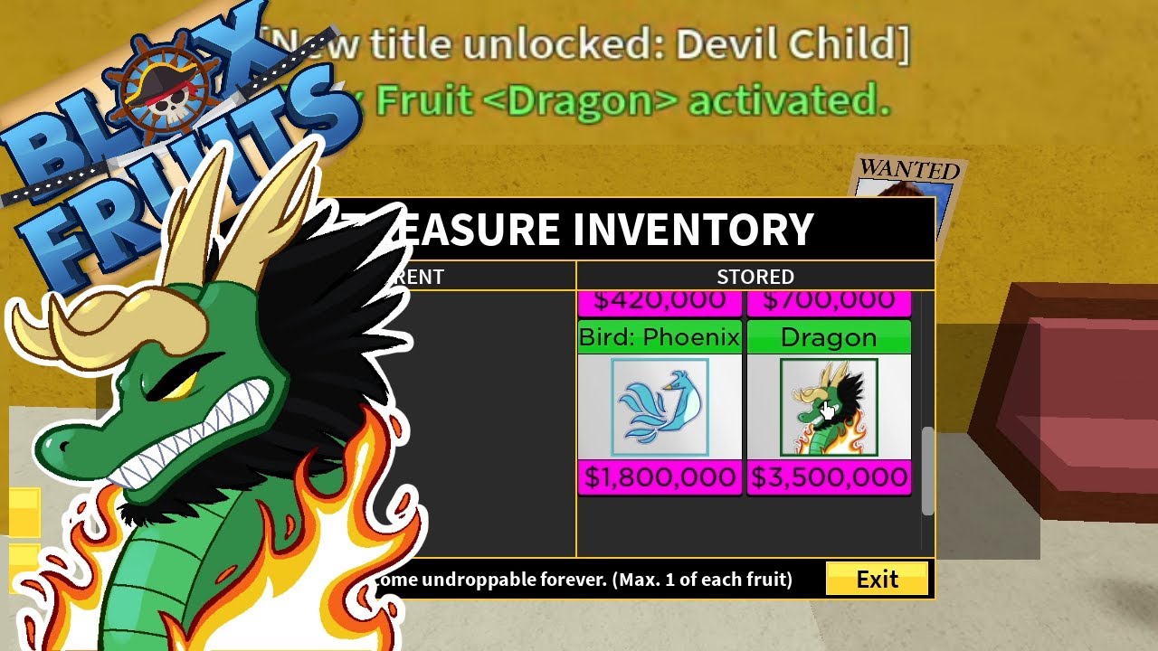 Getting Free Dragon fruit in Blox Fruits - YouTube
