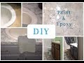 DIY Painted Countertops | Granite | Giani White Diamond | Formica Countertops | Bathroom Makeover